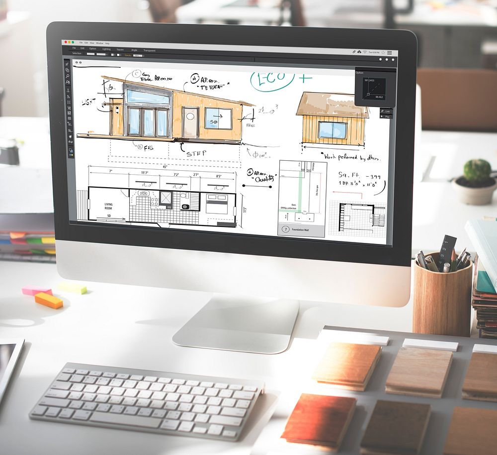 House Layout Floorplan Blueprint Sketch Concept