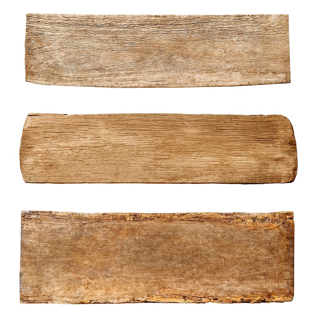 Three kinds of wood.