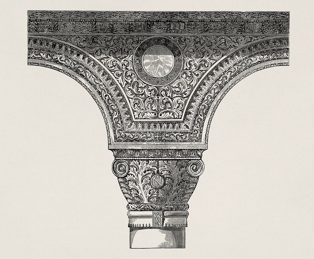 Ornate column top