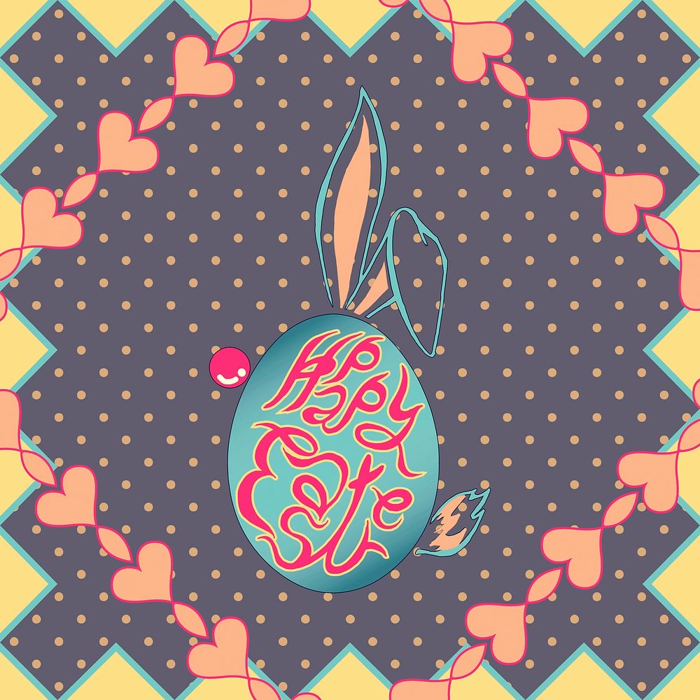 Happy easter egg season illustration graphic