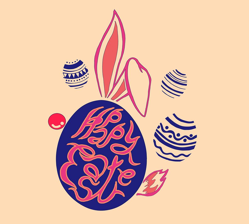 Easter egg, season illustration graphic
