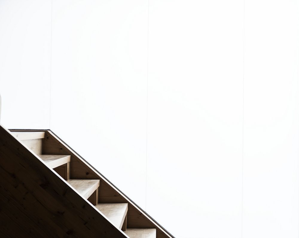 Stairs and a white wall