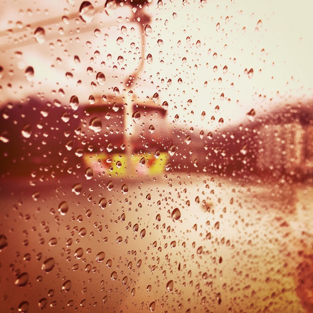 Rain Drops Cable Car Window