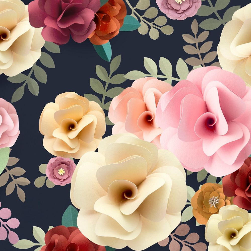 Rose Pattern Floral Texture Concept
