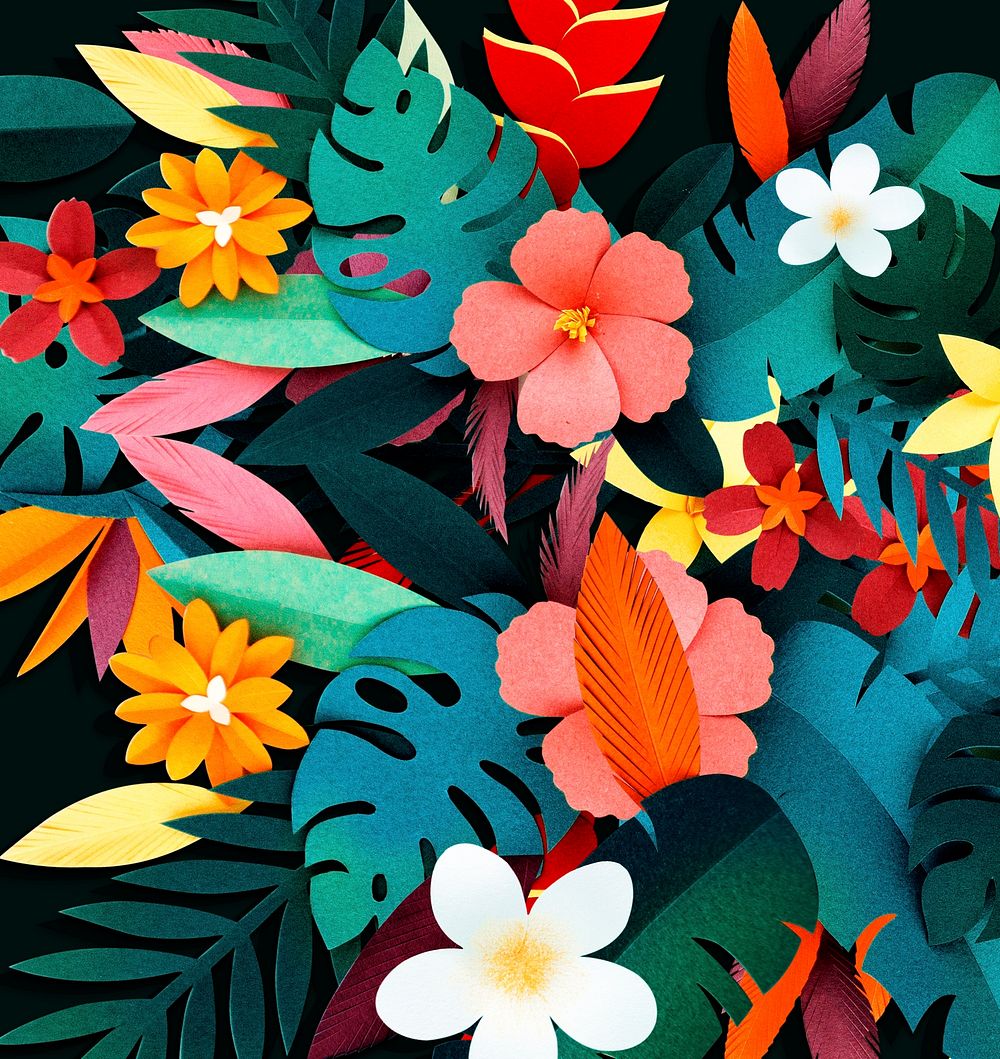 Tropical botanic paper craft handmade collection