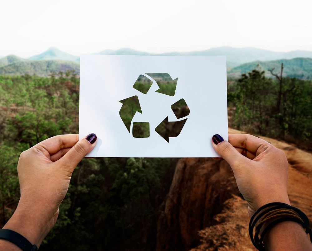 Save the world ecology environmental conservation perforated paper recycle