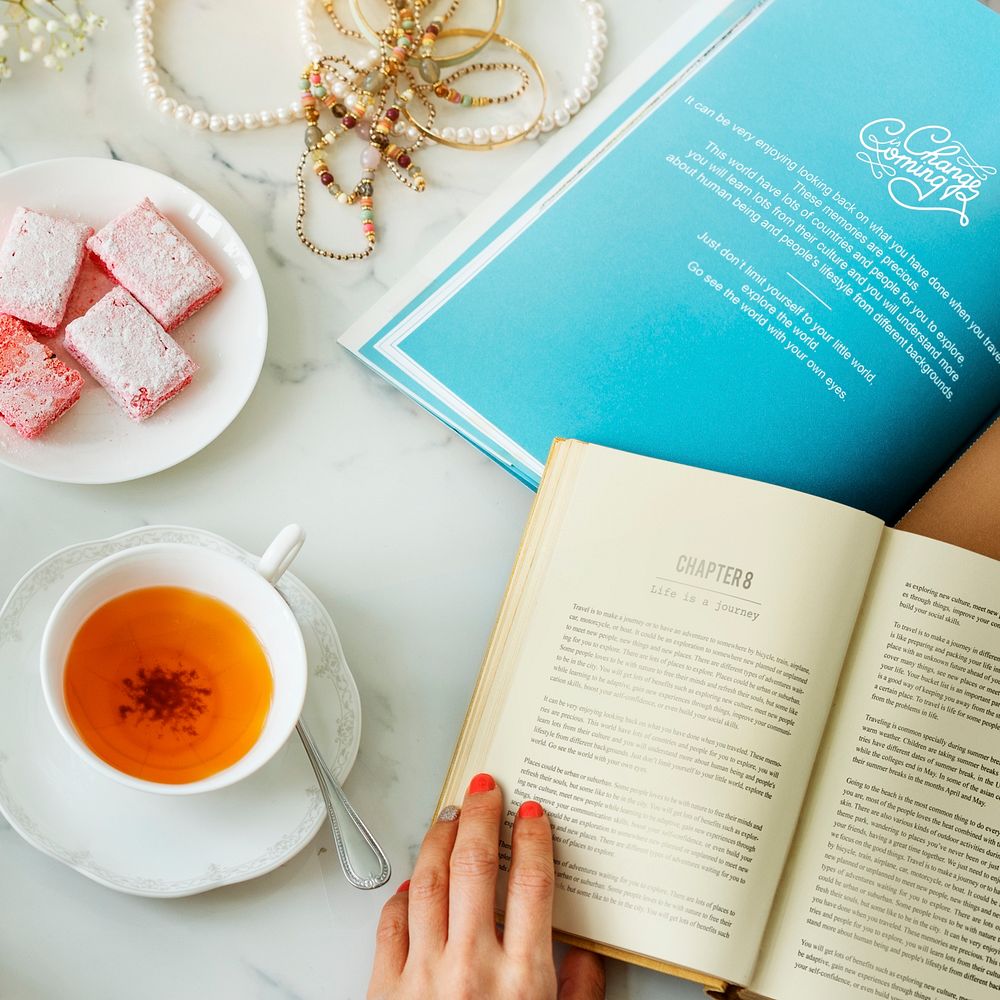 Woman reading a book