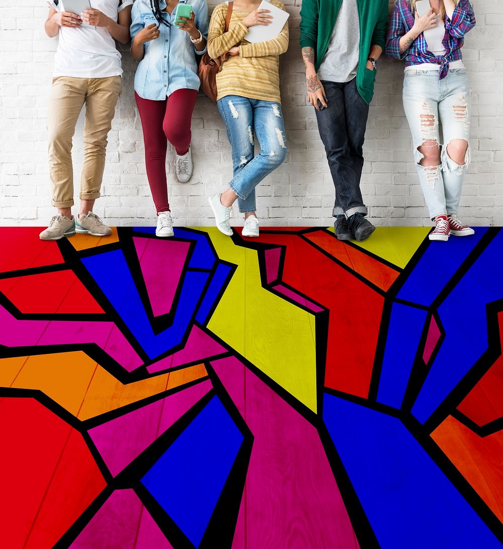 Abstract Colorful Drawing Uillustration Concept