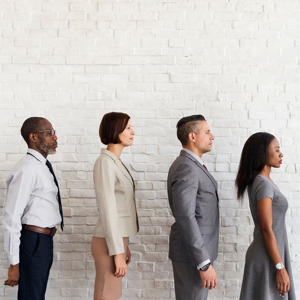 Business People Line up Waiting Standing Concept