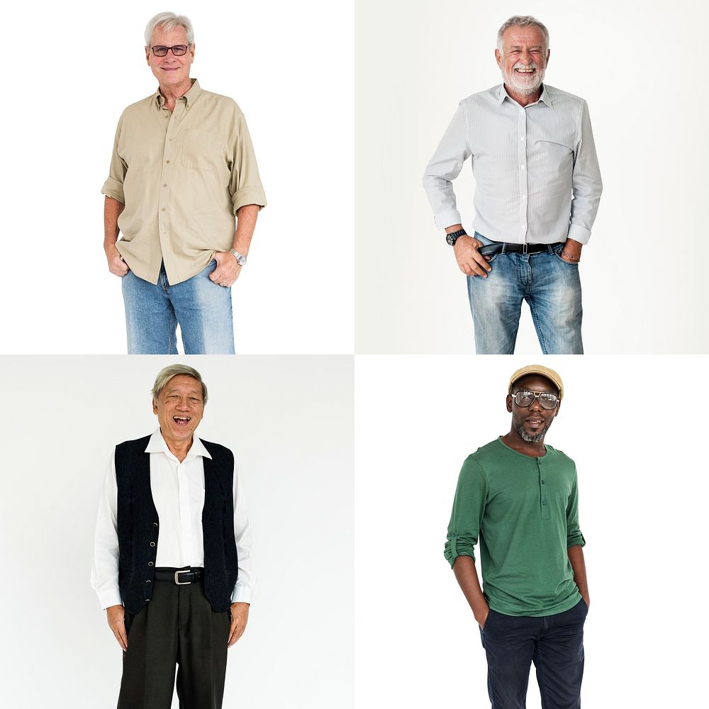 Collage of senior men