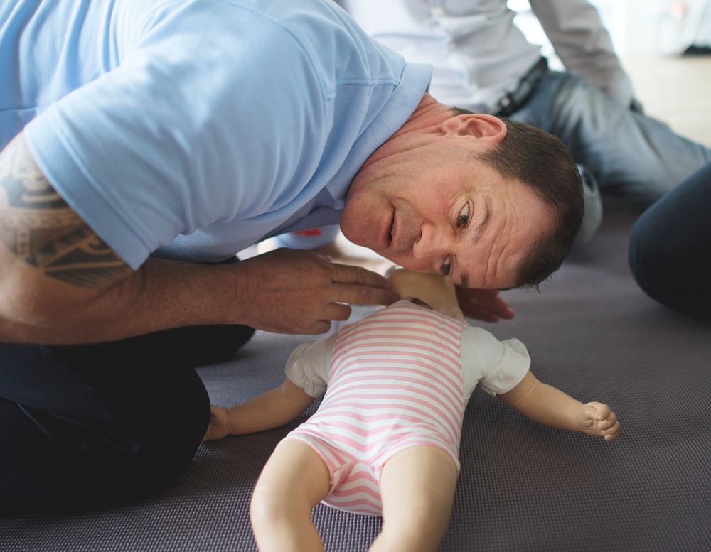 Baby CPR first aid training