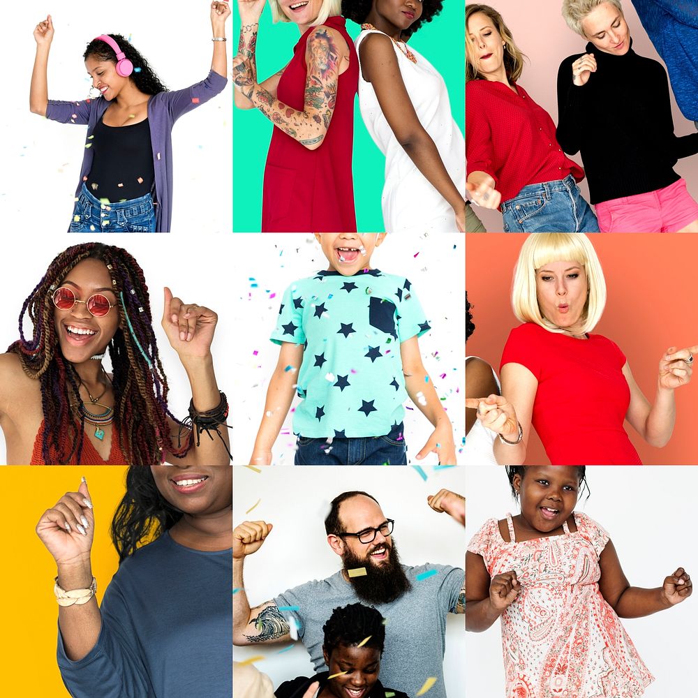 Studio People Collage Fun Concept