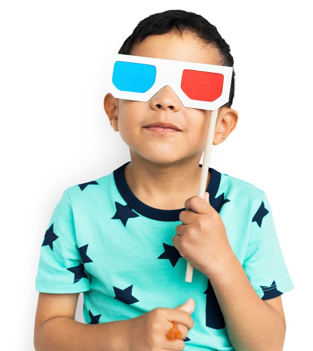 Little Boy With 3D Glasses Concept
