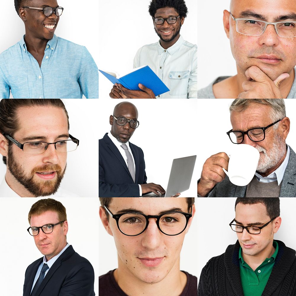 Collage of Diverse Group of Business People
