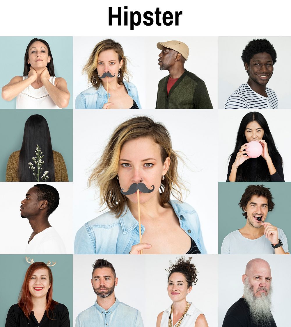 Collection of hipster lifestyle collage