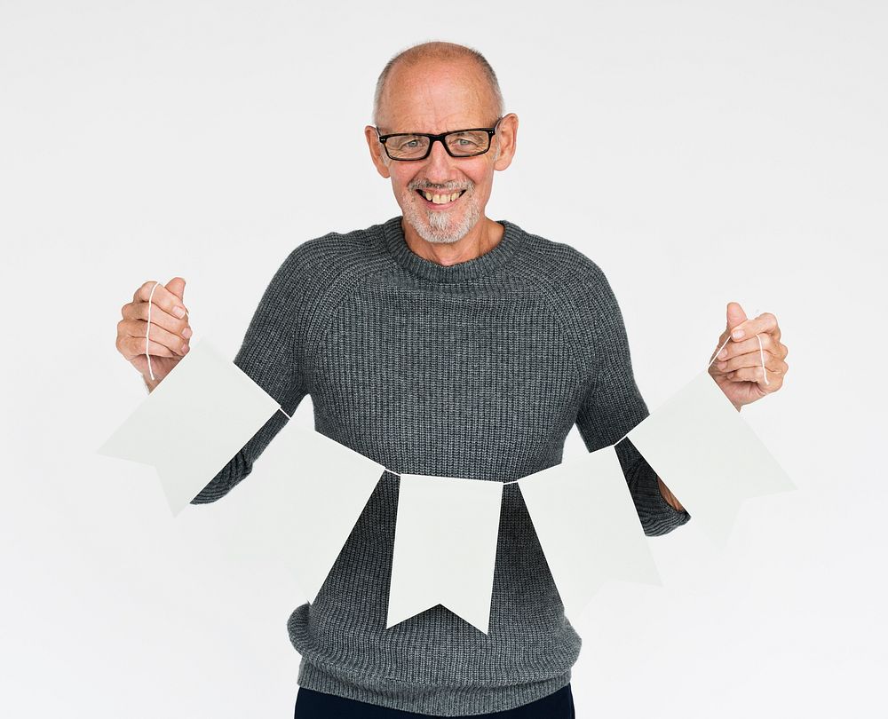 Man Cheerful Studio Portrait Concept