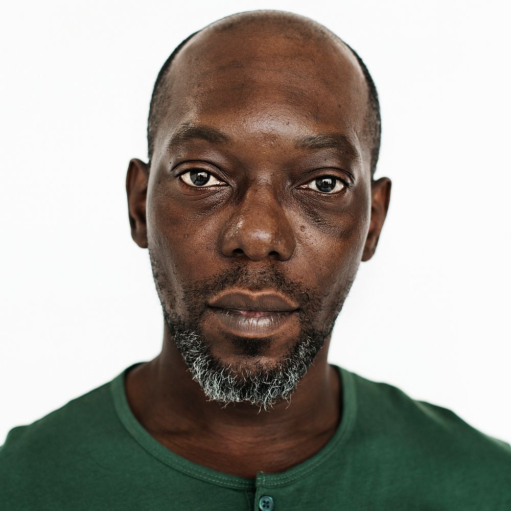 Worldface-Congolese guy in a white background