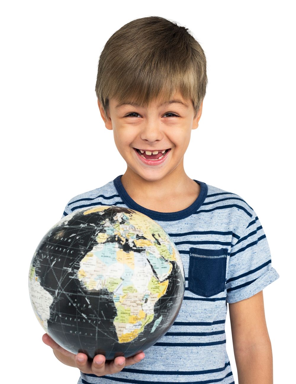 Child Smiling Globe Concept