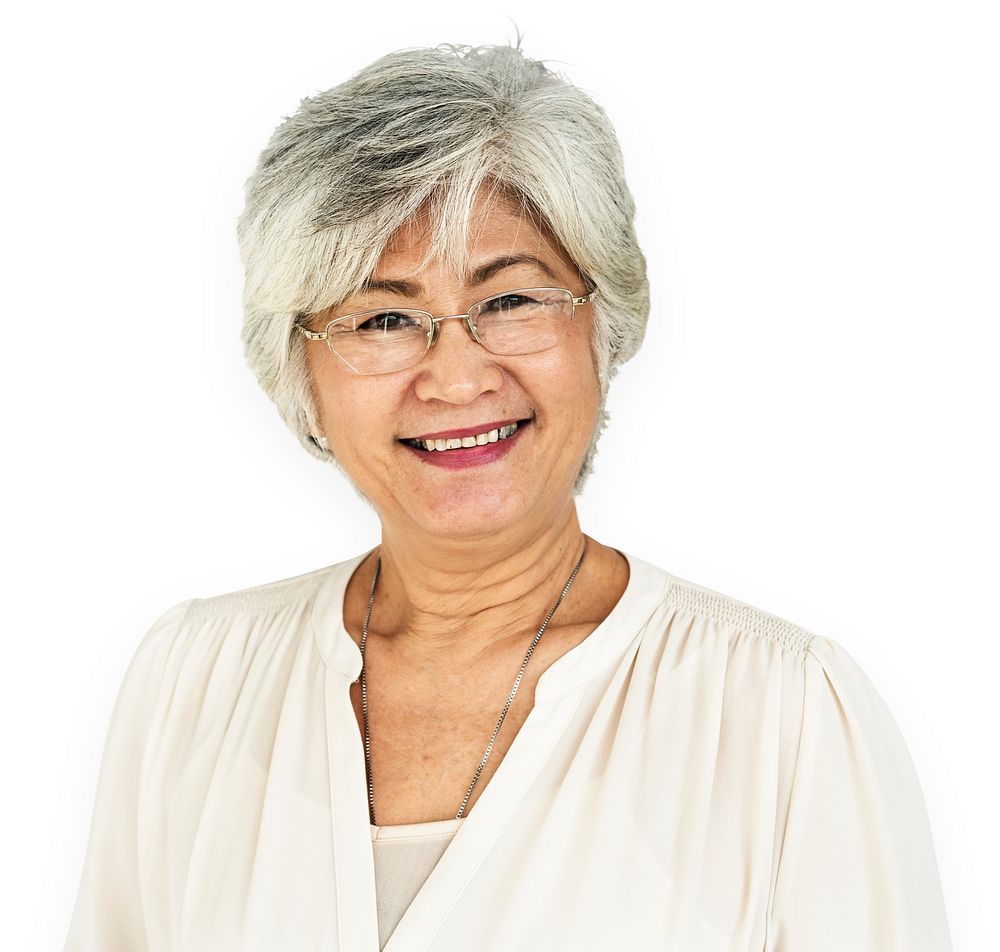 Woman Cheerful Studio Portrait Concept