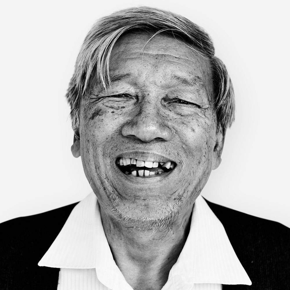 Portrait of a Thai elderly man