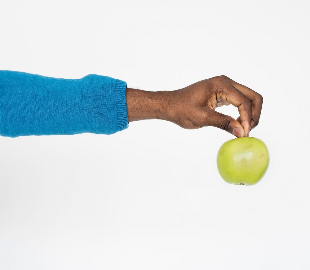 Male Person Holding Apple Concept