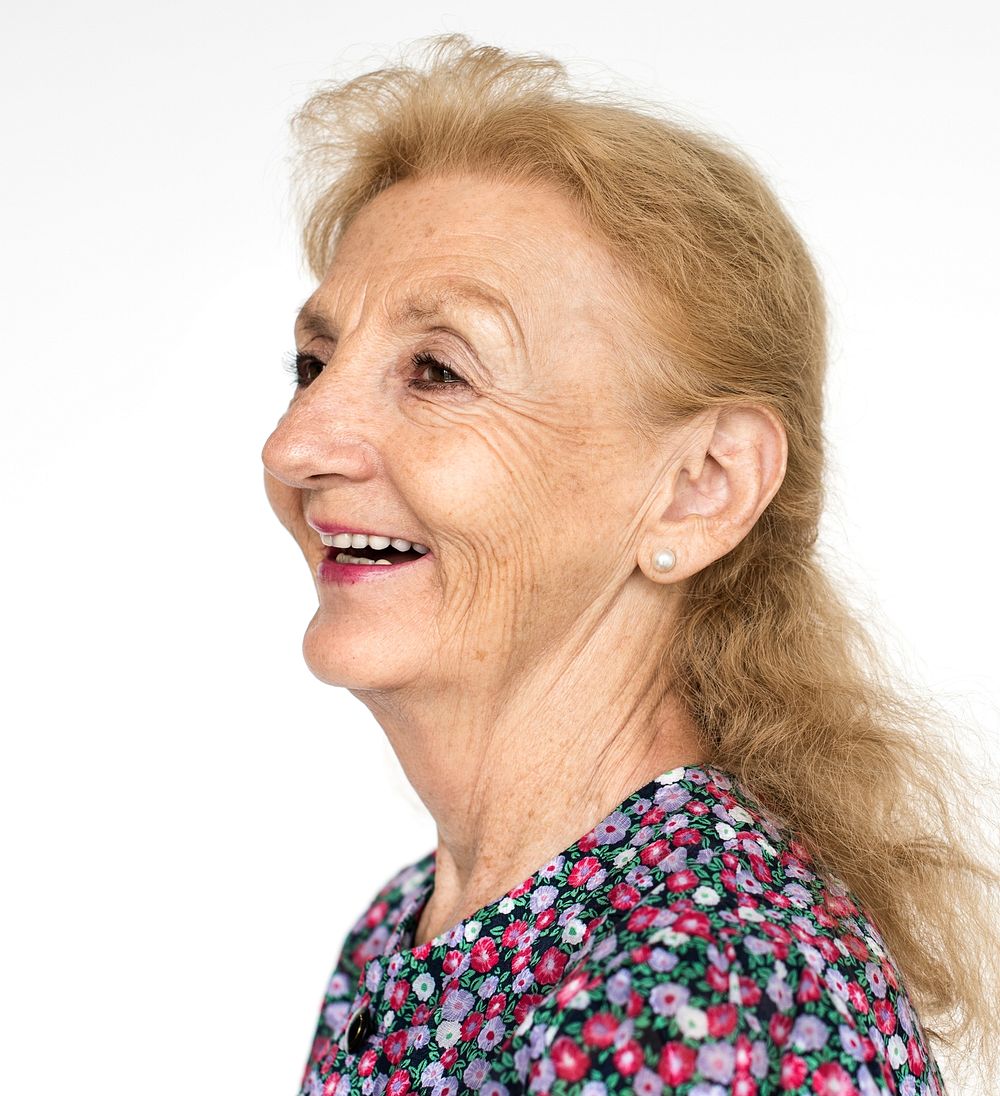 Senior Caucasion Woman Cheerful Portrait Concept