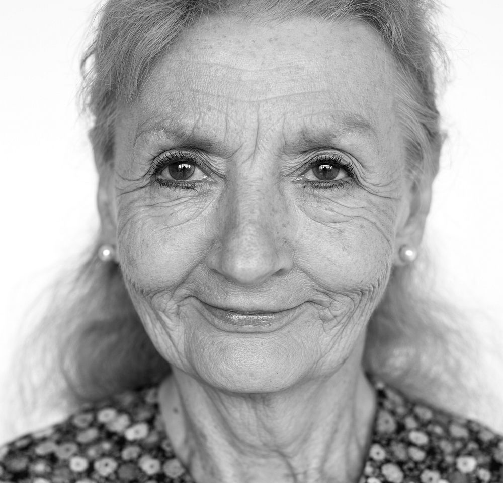 Senior Caucasion Woman Cheerful Portrait Concept