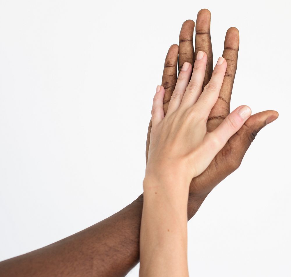 Hands Together Multiethnic Unity Concept