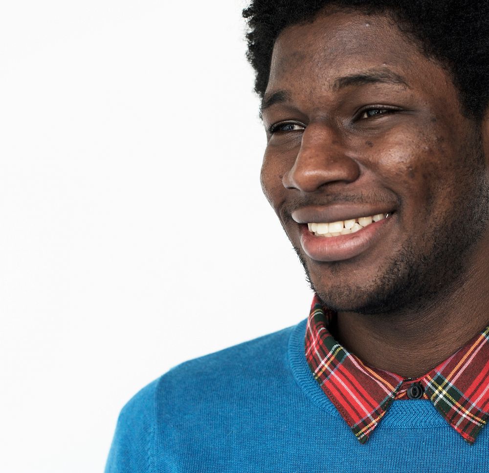 African American Man Portrait Casual Cheerful Concept