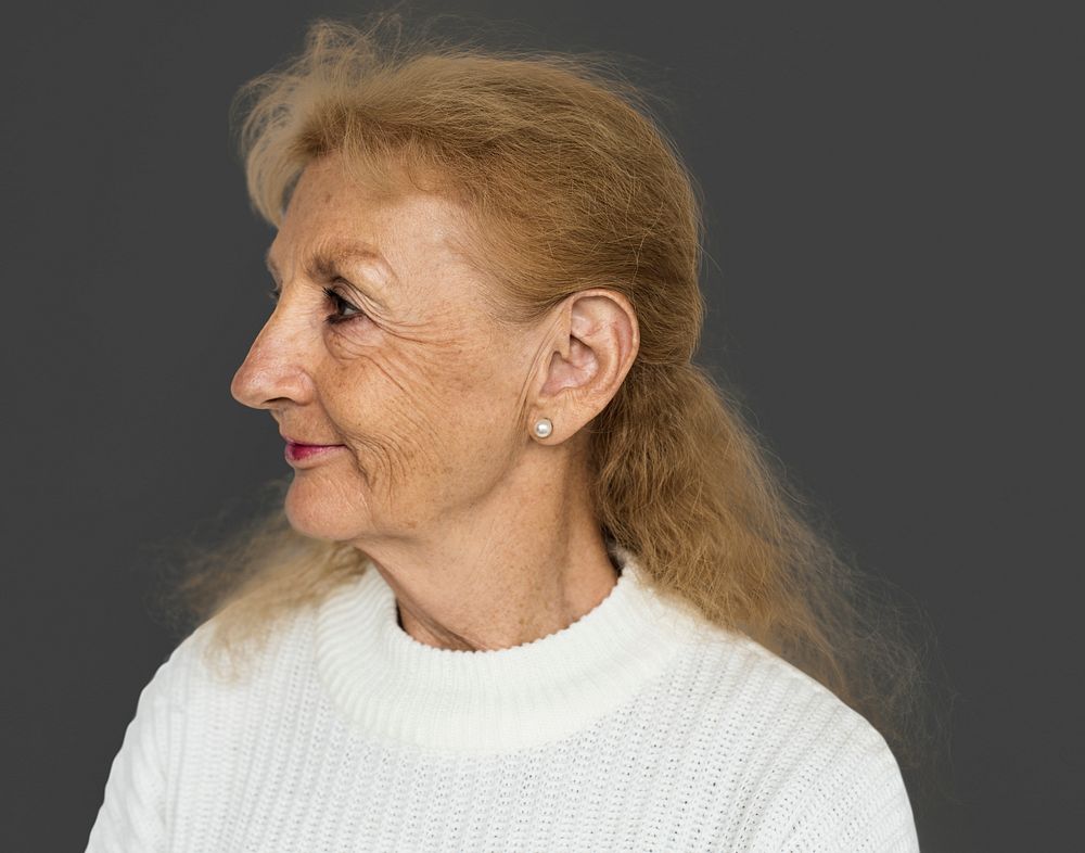 Woman Cheerful Studio Portrait Concept