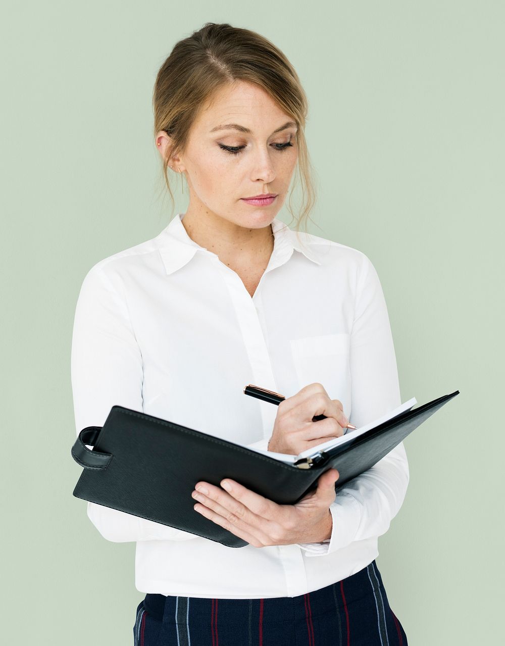 Businesswoman Document Working Portrait Concept
