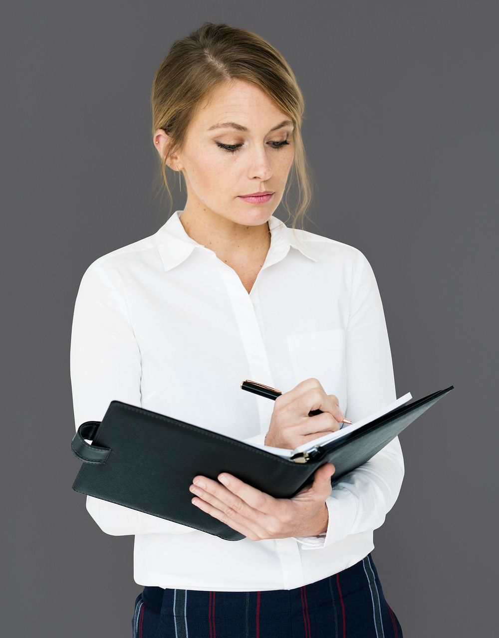 Businesswoman Document Working Portrait Concept