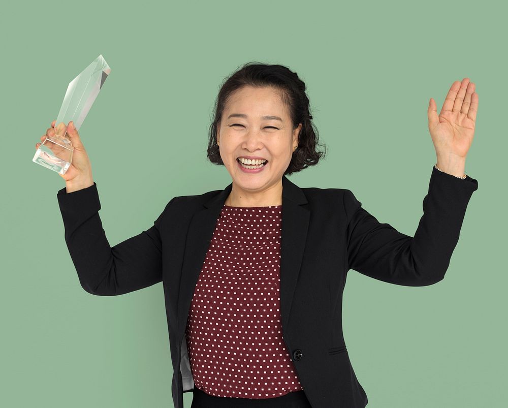 Asian Business Woman Award Smiling