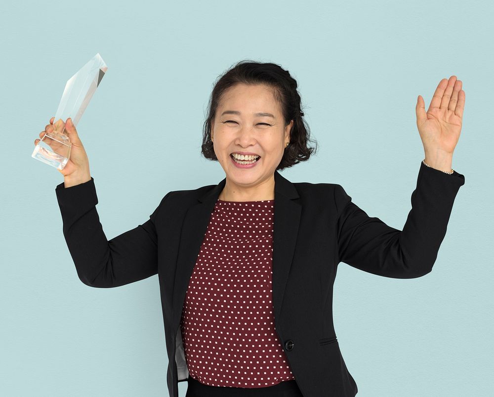 Asian Business Woman Award Smiling
