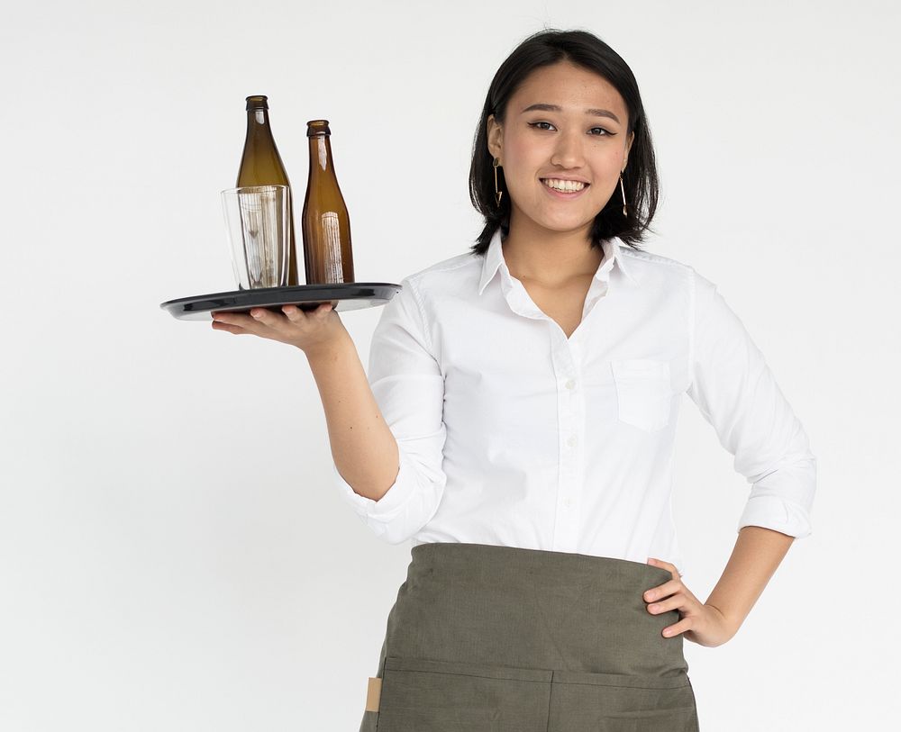 Waitress Woman Working Hospitality Apron Concept