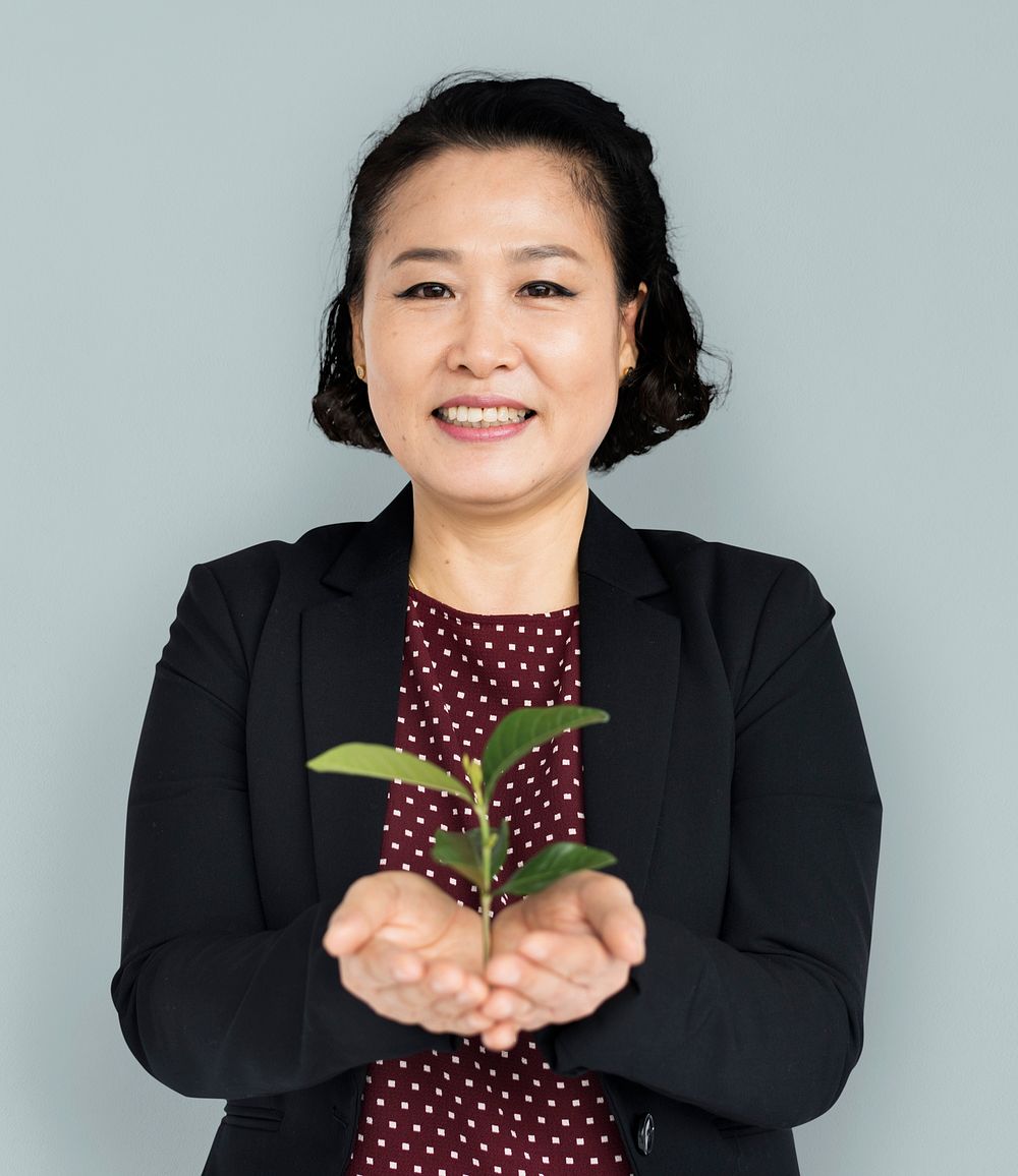 Asian Business Woman Seedling