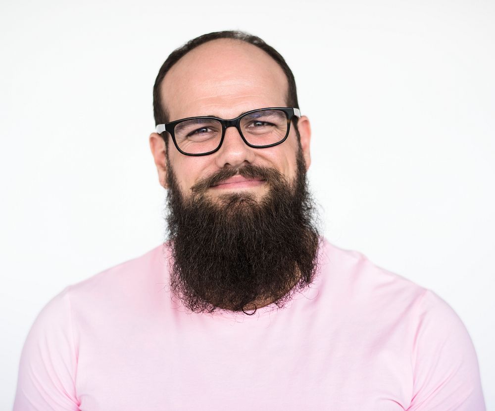 Portrait of a big bearded man