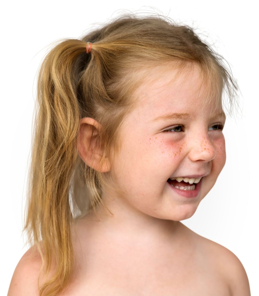 Little Girl Face Expression Portrait