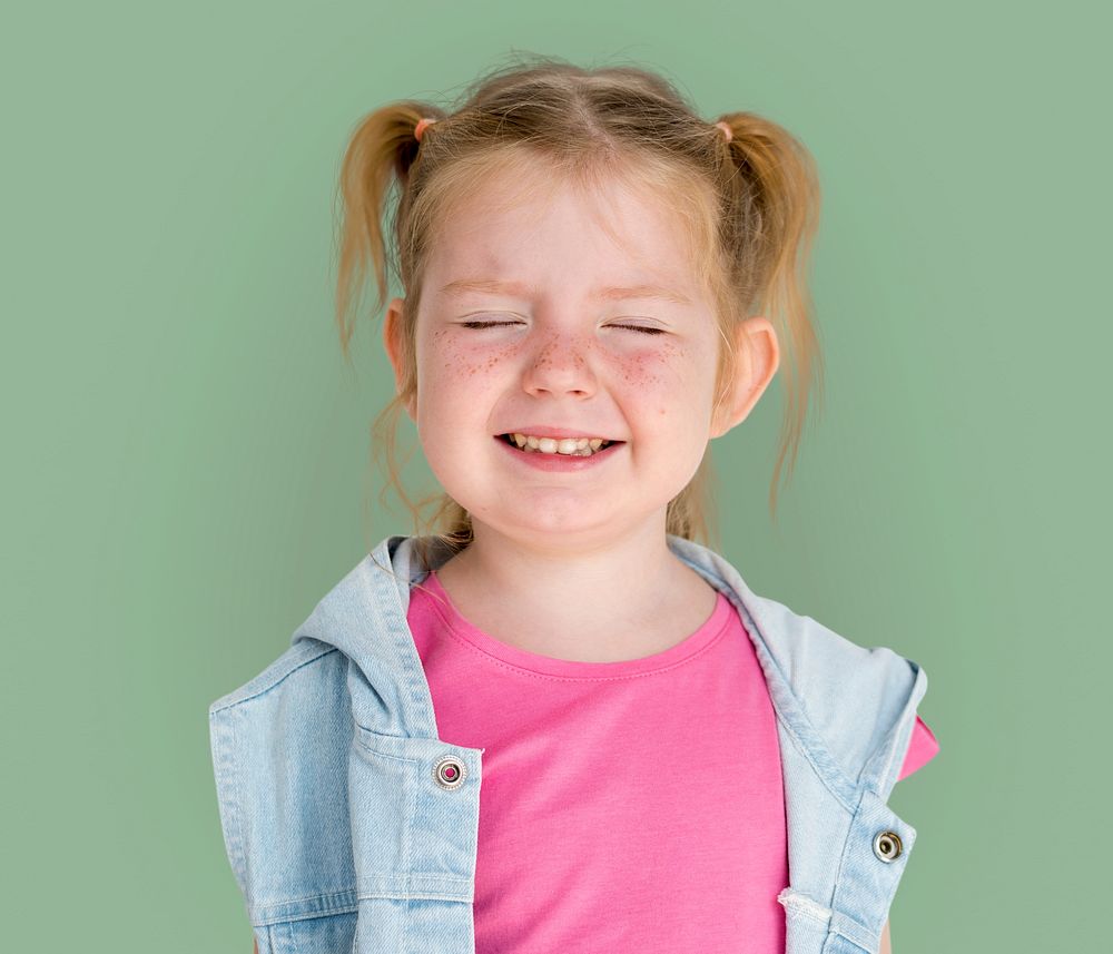 Little GIrl Smiling Happiness Playful Twintail Hairstyle