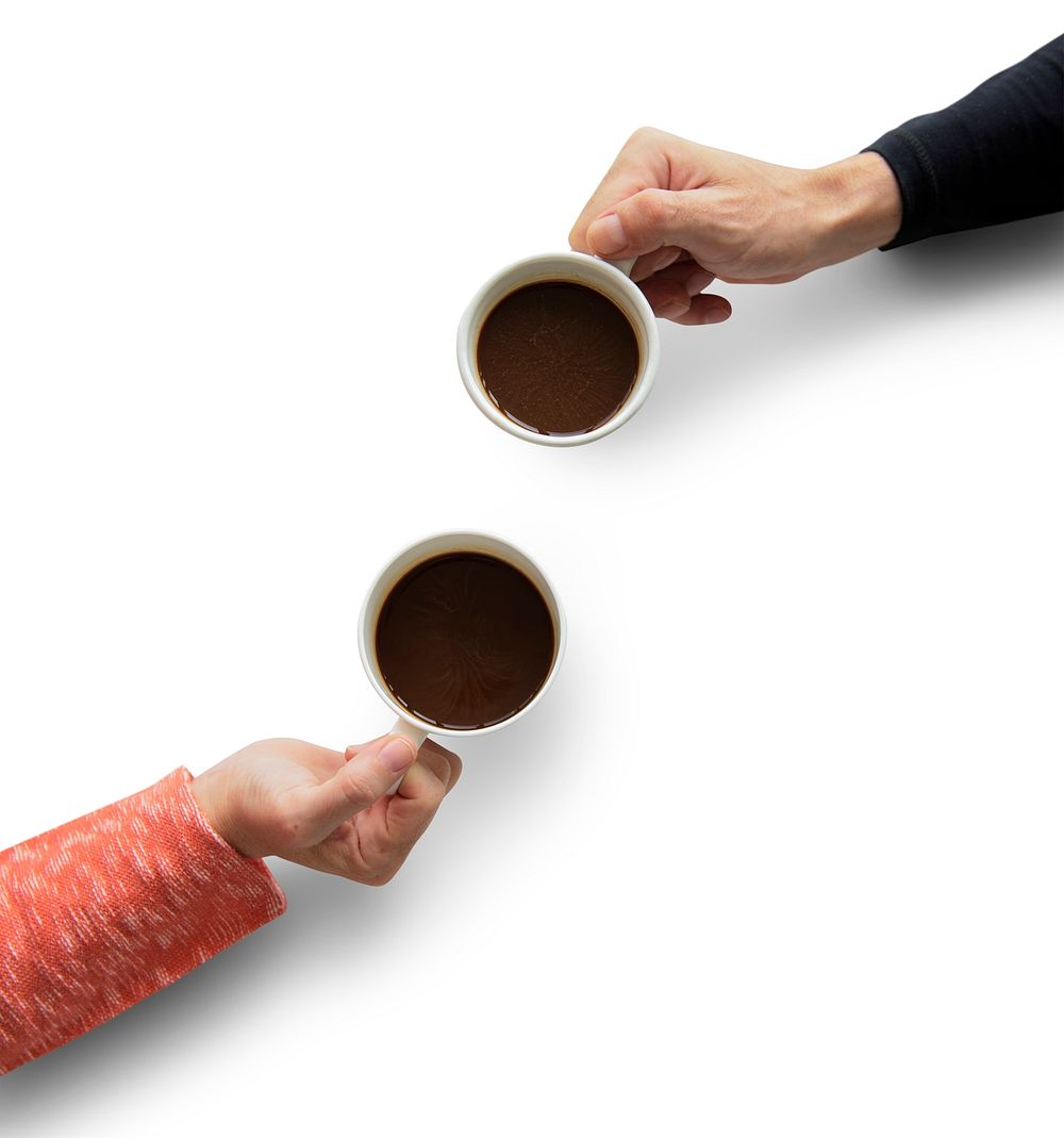 Human Hand Holding Coffee Cup Morning Drinks