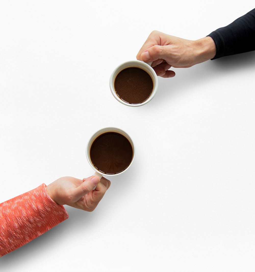 Human Hand Holding Coffee Cup Morning Drinks