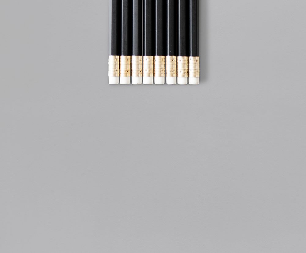 Black Wooden Pencils with Eraser | Premium Photo - rawpixel