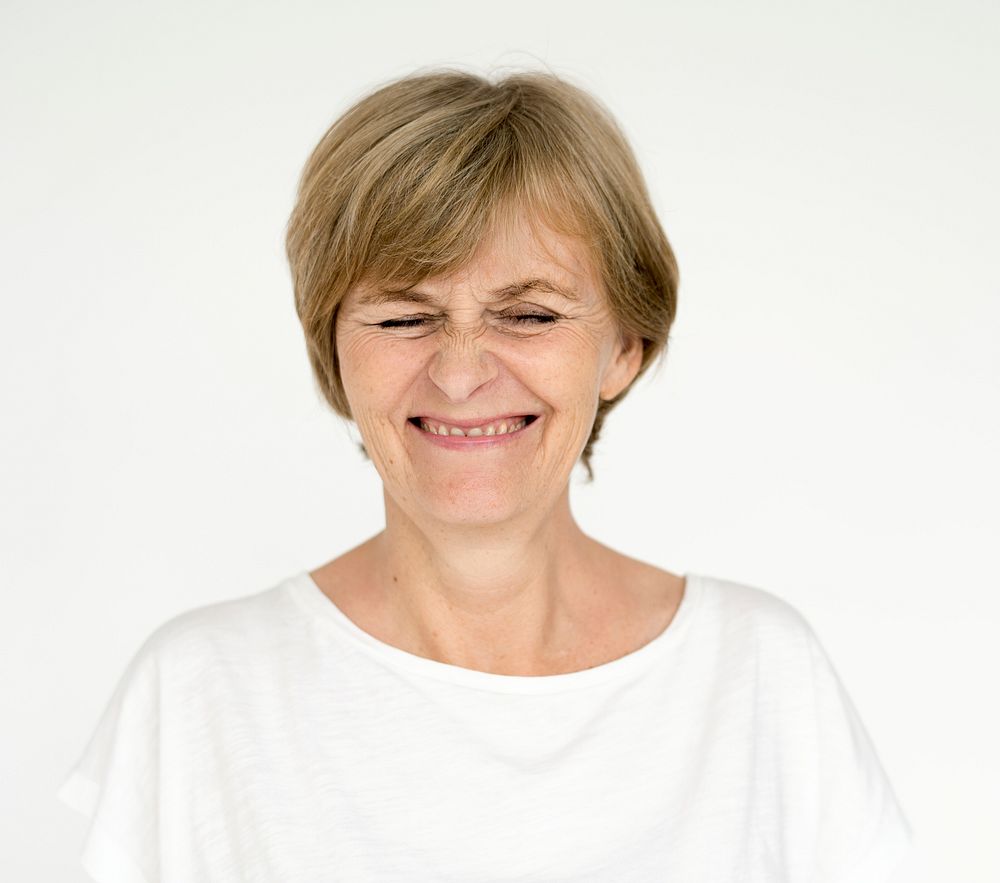 Portrait of a funny mature woman
