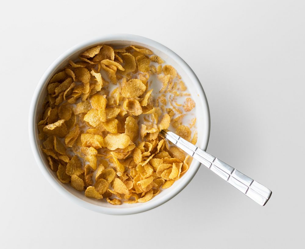 Cereal cornflake milk health breakfast