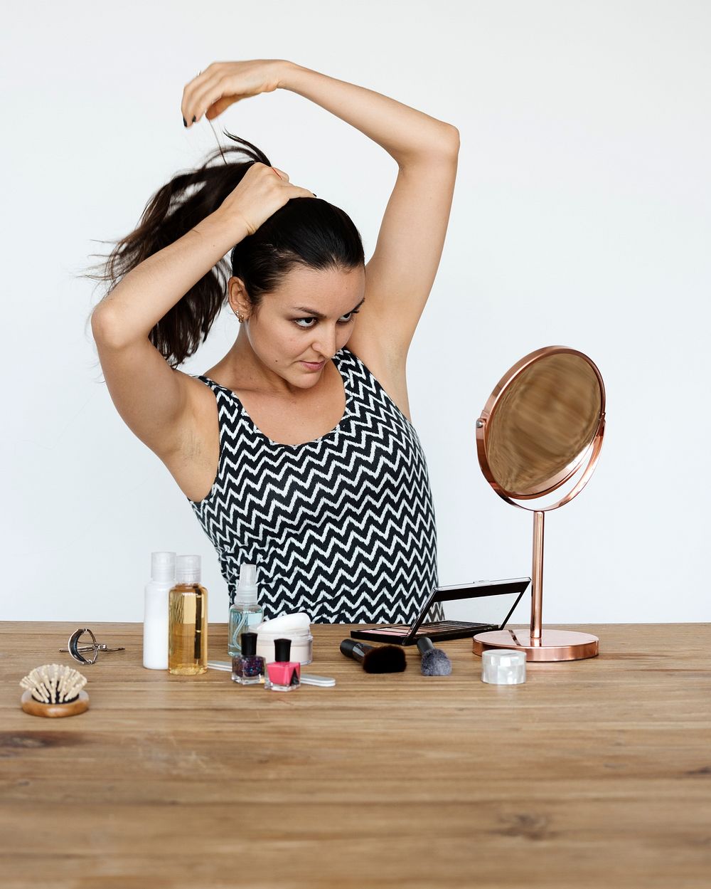 Woman Make Up Cosmetic Brush Hair