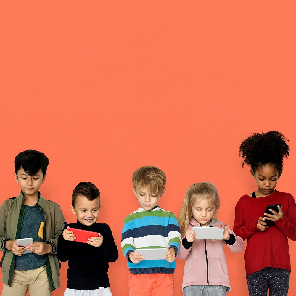 Little Children Using Smart Phone
