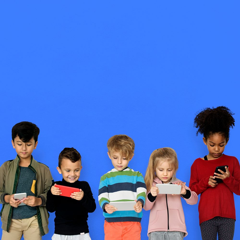 Little Children Using Smart Phone