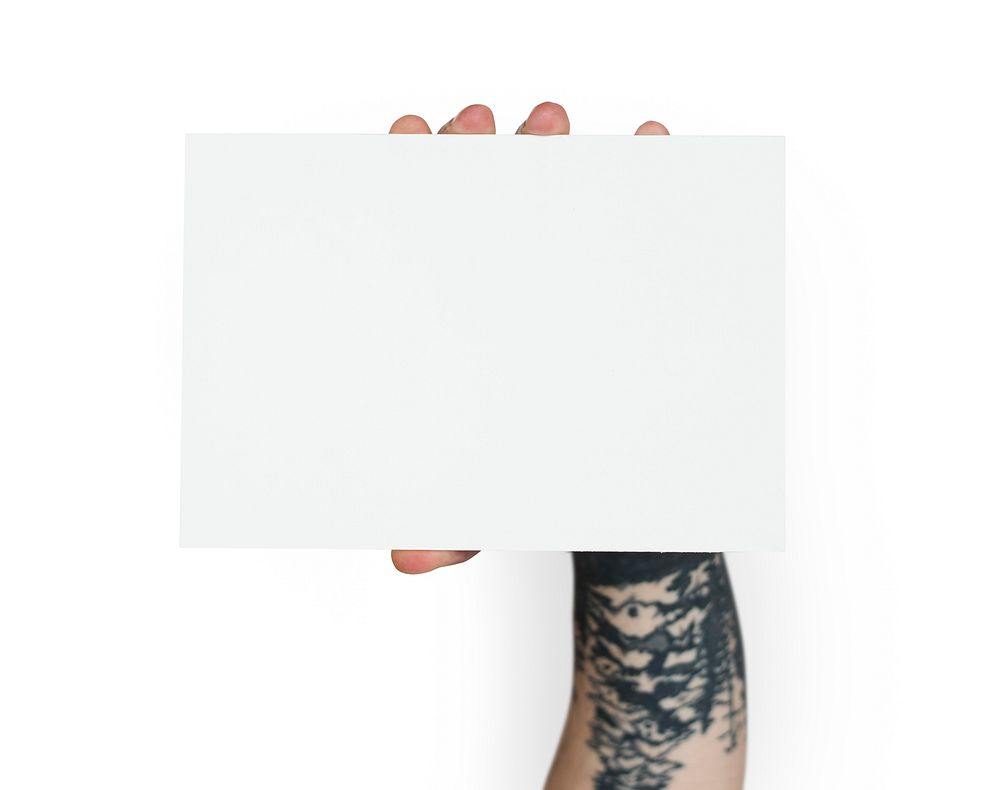 Person Holding Placard Studio Concept