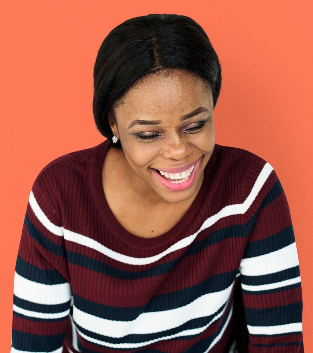 Woman Portrait Smiling Laughing Emotional