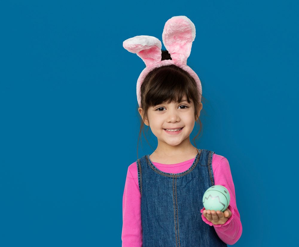 Girl Smiling Easter Holiday Concept